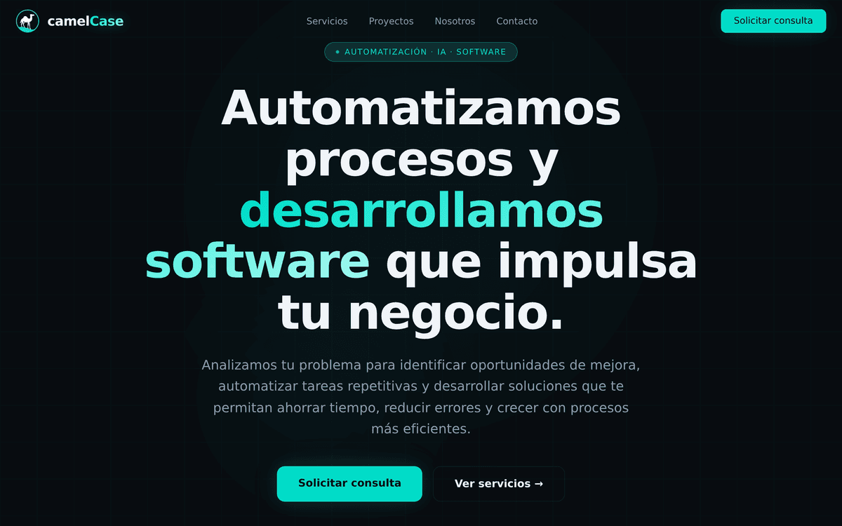 Captura del proyecto Nuestra propia landing
